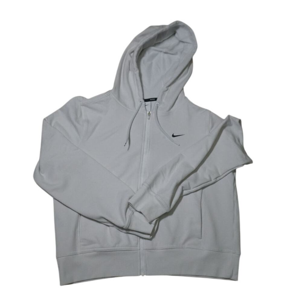 Nike Dri-Fit Zip White Hoodie Women's Small